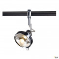 EASYTEC II, CHROME/NOIR, SPOT YOKI ES111 AVEC ANNEAU DECO, CHROME