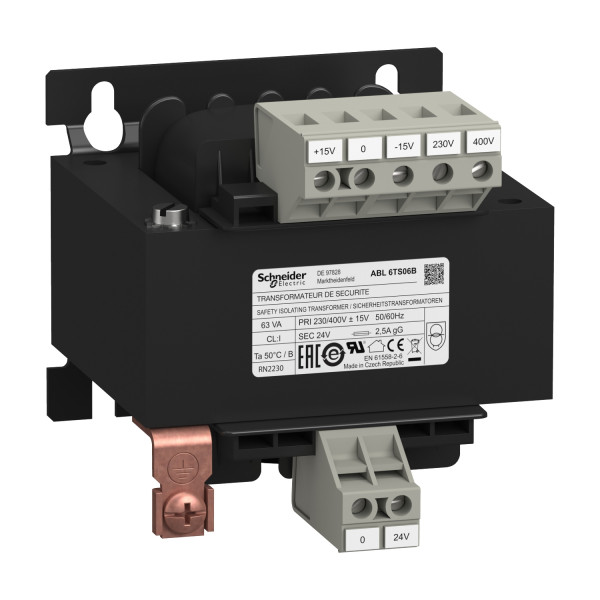 Schneider Electric Transformateur de Tension 230 à 400 V 1 X 24 V 63 Va