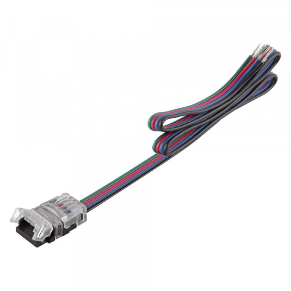 Accessoire ruban led value connecteur d'alimentation 500mm 4 pins rgb  