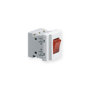 Interrupteur bipolaire lumineux tercia 2 modules blanc