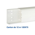 Carton de 12 mètres de conduit de climatisation cnd 120x75 1 compartiment blanc