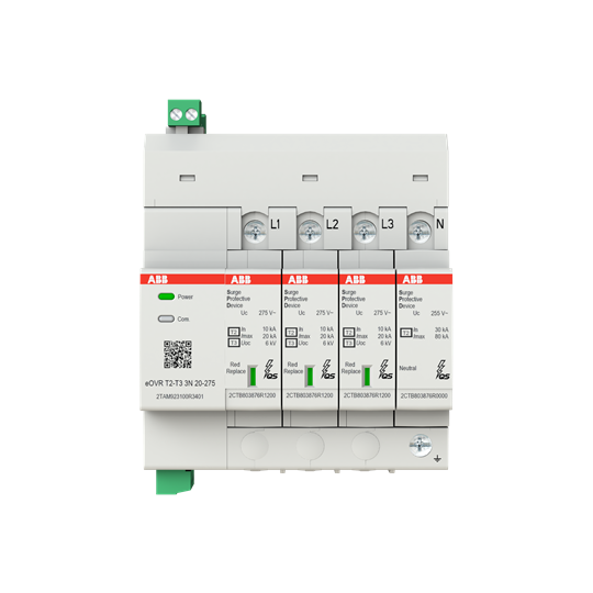 Parafoudre connecté eovr - t2-t3 - 3p+n - imax 20ka- uc 275v - tt-tns