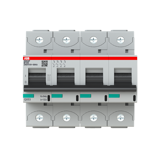 S800p disjoncteur modulaire - 4p - 100a - courbe b - 50ka