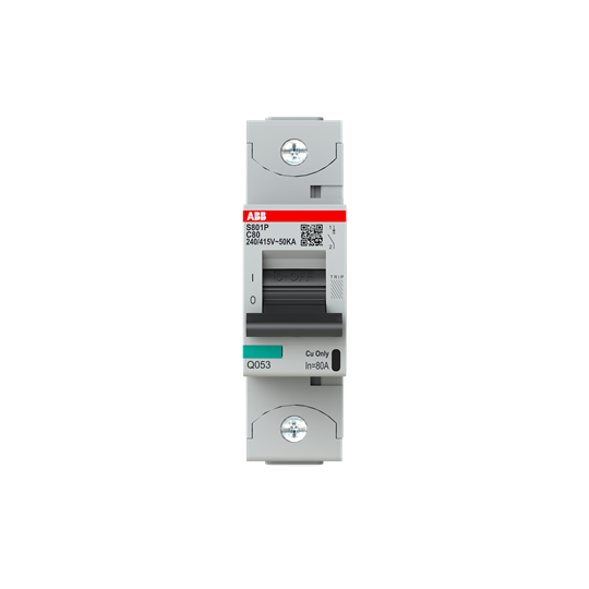 S800p disjoncteur modulaire - 1p - 80a - courbe c - 50ka