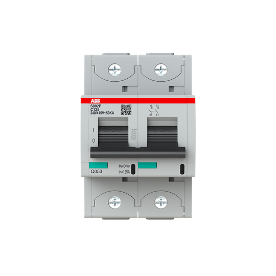 S800p disjoncteur modulaire - 2p - 125a - courbe c - 50ka