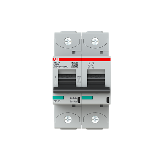 S800p disjoncteur modulaire - 2p -100a - courbe d - 50ka