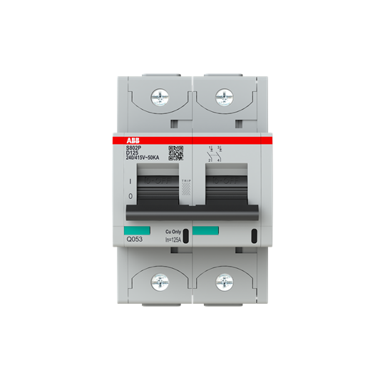 S800p disjoncteur modulaire - 2p -125a - courbe d - 50ka