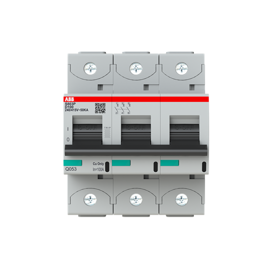 S800p disjoncteur modulaire - 3p -100a - courbe d - 50ka