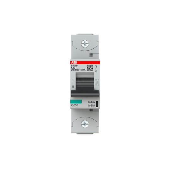 S800p disjoncteur modulaire - 1p -80a - courbe k - 50ka