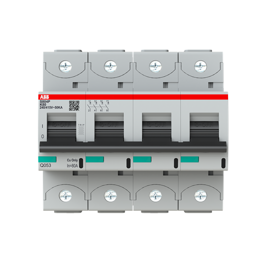 S800p disjoncteur modulaire - 4p -80a - courbe k - 50ka