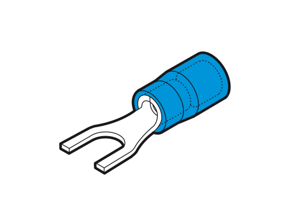 Cosse tubulaire cuivre 95 mm² - 2 trous diam. 12 mm