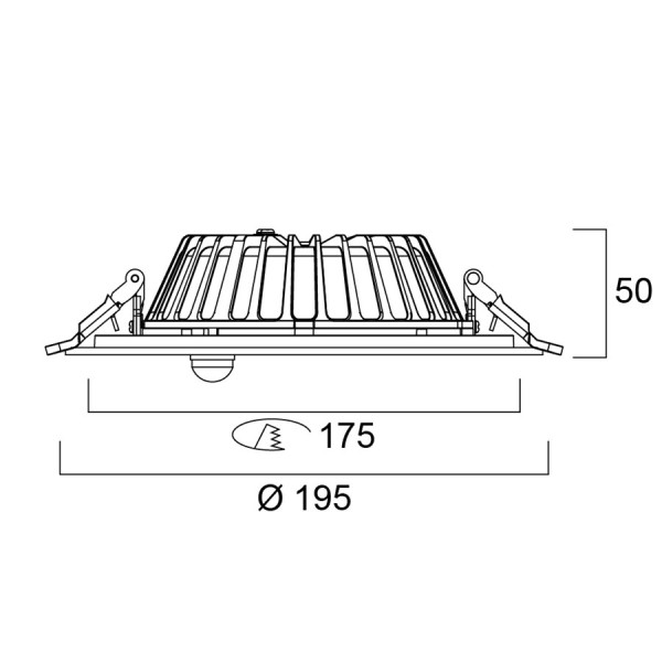 Insaver slim g2 ugr19 175 9,5w 1150lm 830 pir