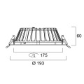 Insaver slim g2 ugr19 175 13w 1700lm 840 dali