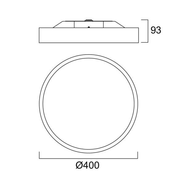 Luminaire surface et suspendu colossal400 21w 2460lm opal blanc 830