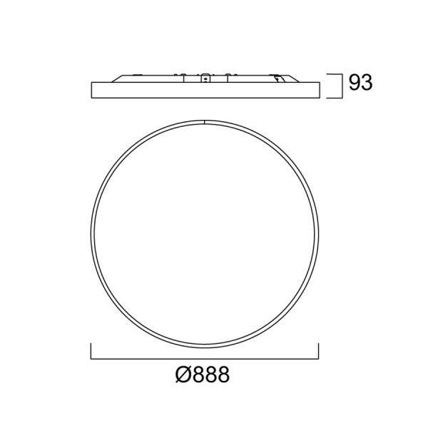 Colossal900 76,8w 10375lm opal blanc 830 ssc