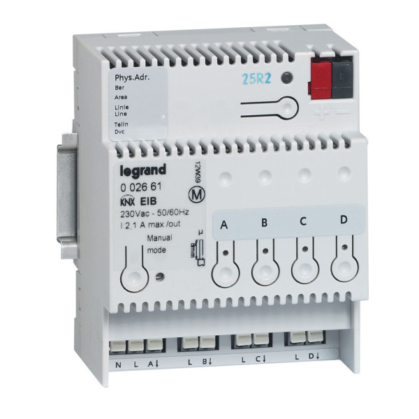 Contrôleur modulaire BUS/KNX - ON/OFF - 4 sorties 8 A - 4 mod