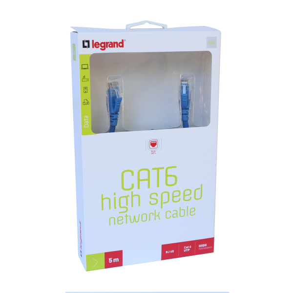 Legrand - cordon ethernet 5m cat. 6 u/utp pvc