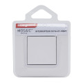 Mosaic interrupteur ou va et vient 10a complet griffe blanc