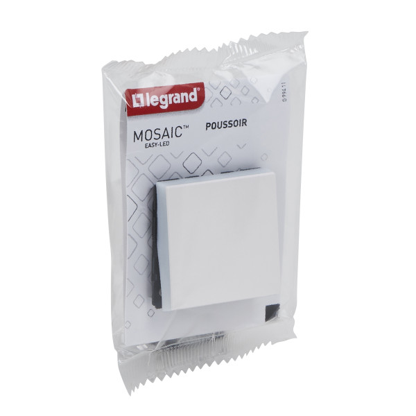 Mosaic poussoir 6a 2 modules composable blanc