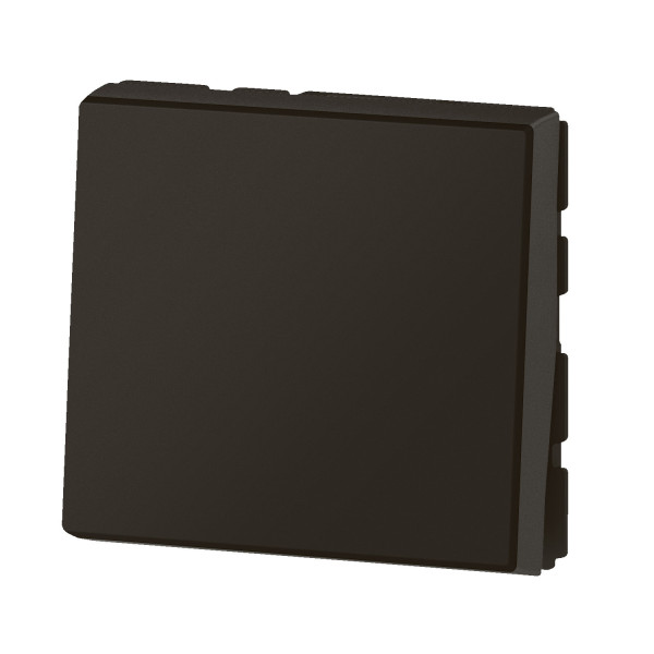 Poussoir lumineux 6a 2 modules composable noir mat