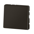 Poussoir lumineux 6a 2 modules composable noir mat