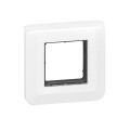 Mosaic support a vis + plaque 2 modules blanc