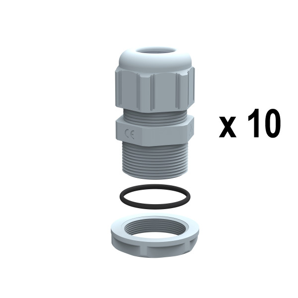 Presse-étoupes plastique ip68 iso25 ral7001 - unité par quantité 10