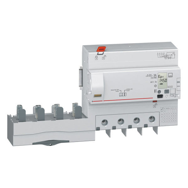 Bloc différentiel adaptable DX³-à vis-4P- 400V~-comptage -125A - typeHPI - 30/3000mA - 7,5 M