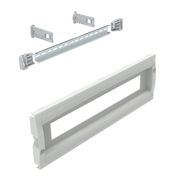 Legrand - chassis a composer plastron modulaire plastique haut 150  larg 800 avec rail