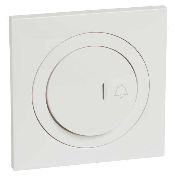 Legrand - Poussoir simple lumineux et marquage sonnette dooxie à équiper d'un voyant IP44 6A 250V~ avec plaque carrée blanche