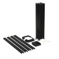 Colonnette 4 compartiments Legrand hauteur 0,68m avec corps alu et couvercle pvc noir