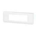 Plaque de finition horizontale Mosaic pour 6 modules blanc antimicrobien