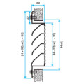 Aldes f 4 -  250 x 200 mm - contre cadre