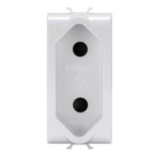 Socket-outlet 1m 2p 10a israeli std wh