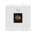 Prise tv 2m dir.conn.male.9,5mm blanc