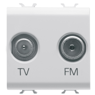 Prise Tv+fm 2m Blanc