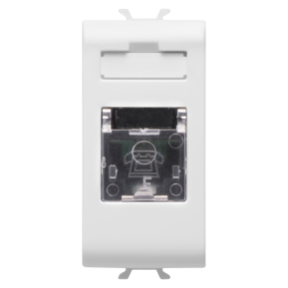 International standard telephone socket - rj11 toolless - 1 module - white - antibacterial - chorus