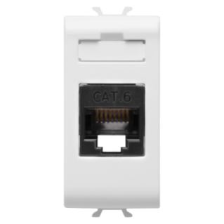 Rj45 socket - category 6 - utp - 1 module - white - antibacterial - chorus