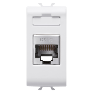 Rj45 socket - category 6 - ftp - 1 module - white - antibacterial - chorus