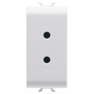 Selv socket-outlet - 2p 6a 24v - 1 module - white - antibacterial - chorus