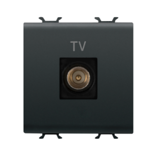 Prise tv 2m dir.conn.male.9,5mm noir