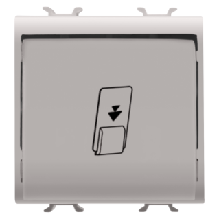 Universal badge switch - 1p na 16ax - illuminable - 2 modules - natural beige - chorus