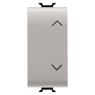 Three-way switch 1p 250v ac - 10ax - neutral button - symbol up-down - 1 module - natural beige - chorus