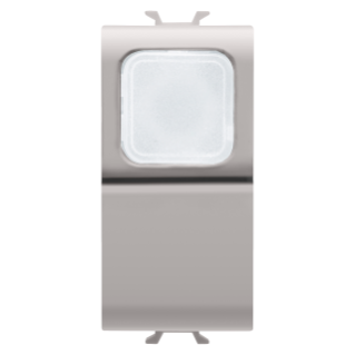 Push-button 1p 250v ac - no 16a -  opal diffuser - 1 module - natural beige - chorus