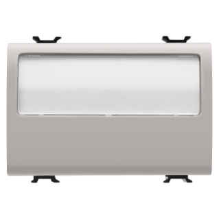 Push-button with illuminated name plate 250v ac - no 10a - 3 modules - natural beige - chorus