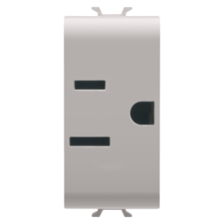 Usa standard socket-outlet 250/125v ac - 2p+e 15a - 1 module - natural beige - chorus