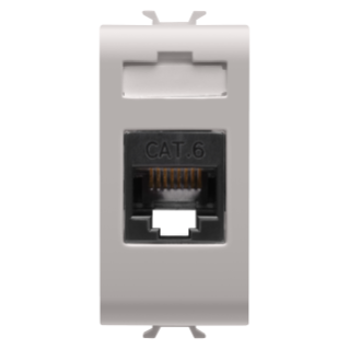 Rj45 socket - category 6 - utp - 1 module - natural beige - chorus