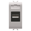 Usb socket-outlet - 1 module - natural beige - chorus