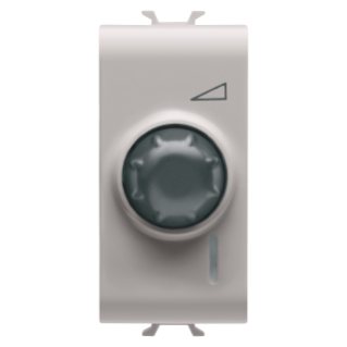 Electronic, rotating regulator - 230v ac 50/60hz - resistive 100-900w / inductive 40-300va - 1 module - natural beige - chorus