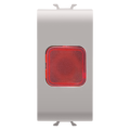 Single indicator lamp - red - 1 module - natural beige - chorus